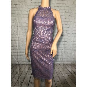 Eliza J Stunning‎ $158 purple lace sheath dress NWT